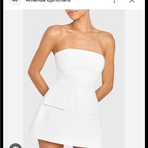 Amanda Uprichard Elegant White Strapless Dress